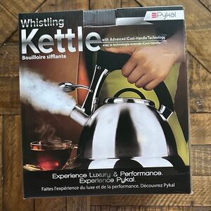 Silver Whistling Kettle with iCool-Handle Technology